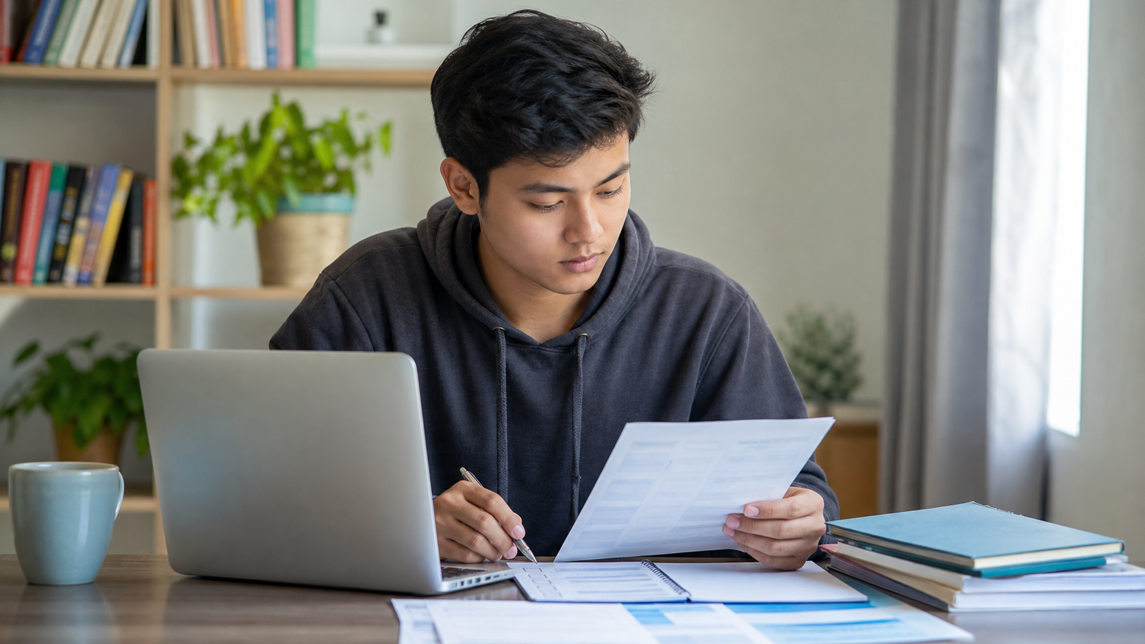 Nepali student checking BCA eligibility and admission documents